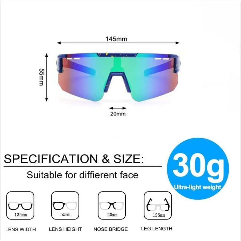 Polarized Sunglasses for Men and Women Eyewear Outdoor UV400 Cycling Sports Glasses for Driving、 Running、 Fishing Golf Hiking