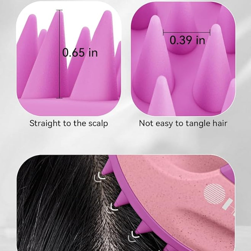 Scalp Massager Hair Growth with Soft Silicone Bristles to Remove Dandruff and Relieve Itching, Shampoo Brush for Hair Care & Relax Scalp, Scalp Scrubber for Wet Dry Hair